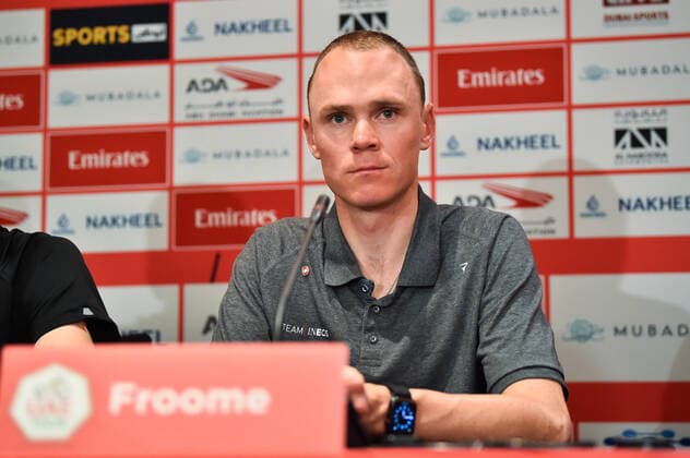 Photo LaPresse - Massimo Paolone February 22, 2020 Dubai (United Arab Emirates) Cycling UAE Tour 2020 - The Westin Dubai Mina Seyahi - Top riders press conference, PK, Pressekonferenz In the pic: FROOME Chris(GBR)(TEAM INEOS)  Copyright: xMassimoxPaolone LaPresse LaPressx