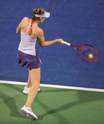 Elena Rybakina KAZ Tennis Dubai Tennis Championships 2020 WTA Dubai Duty Free Tennis Stadium Dubai United Arab Emirates 22 February 2020 Copyright: xJuergenxHasenkopfx