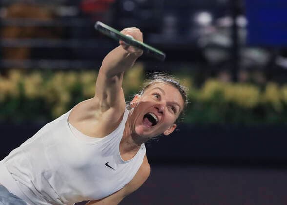 Simona Halep Tennis Dubai Tennis Championships 2020 WTA Dubai Duty Free Tennis Stadium Dubai United Arab Emirates 22 February 2020 Copyright: xJuergenxHasenkopfx