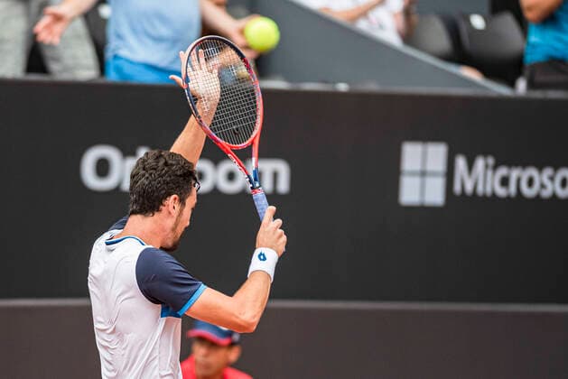 Rio Open RIO DE JANEIRO, RJ - 22.02.2020: RIO OPEN - Gianluca Mager (ITA) in celebration of the final match valid for the quarterfinals of the Rio Open 2020 ATP500, held at Joquei Clube Brasileiro, in the city of Rio de Janeiro-RJ, this Saturday (22). (Photo: Fabio Leoni Fotoarena) x1878760x  FabioxLeoni