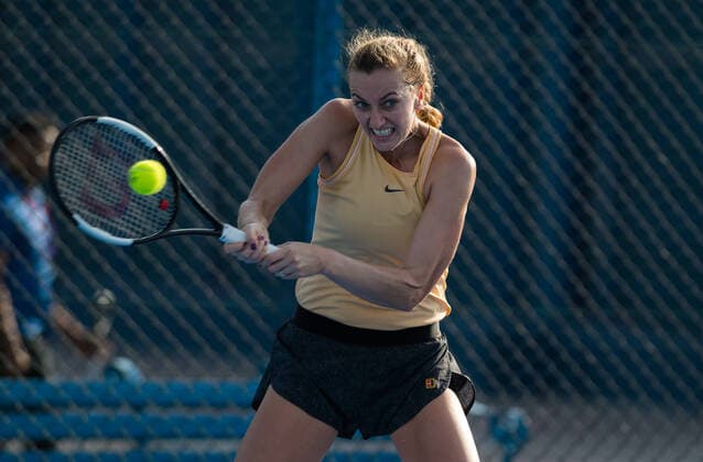 February 22, 2020, Doha, QATAR: Petra Kvitova of the Czech Republic during practice at the 2020 Qatar Total Open WTA, Tennis Damen Premier 5 tennis tournament 2020 Qatar Total Open, Tennis, Doha, Qatar, Feb 22 - ZUMAa181 20200222_zaa_a181_119 Copyright: xRobxPrangex