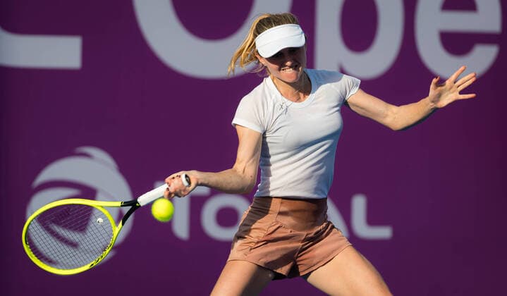 February 22, 2020, Doha, QATAR: Aliaksandra Sasnovich of Belarus in action during qualifications at the 2020 Qatar Total Open WTA, Tennis Damen Premier 5 tennis tournament 2020 Qatar Total Open, Tennis, Doha, Qatar, Feb 22 - ZUMAa181 20200222_zaa_a181_123 Copyright: xRobxPrangex