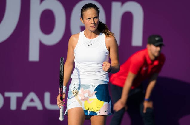 February 22, 2020, Doha, QATAR: Daria Kasatkina of Russia in action during qualifications at the 2020 Qatar Total Open WTA, Tennis Damen Premier 5 tennis tournament 2020 Qatar Total Open, Tennis, Doha, Qatar, Feb 22 - ZUMAa181 20200222_zaa_a181_128 Copyright: xRobxPrangex