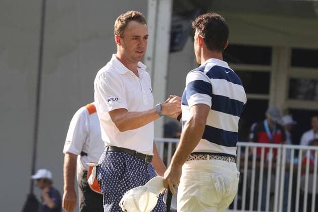 February 22, 2020: EUM20200222DEP33.JPG .CIUDAD DE MEXICO. GolfWGC Mexico.- 22 de febrero de 2020. El golfista Justin Thomas y Rory Mcllroy durante el tercer dia del World Golf Championships Mexico, en el club de golf Chapultepec. Foto: Agencia EL UNIVERSALCarlos MejiaEELG Latin News: February 22, 2020  - ZUMAu78_ 20200222_zaf_u78_082 Copyright: xElxUniversalx