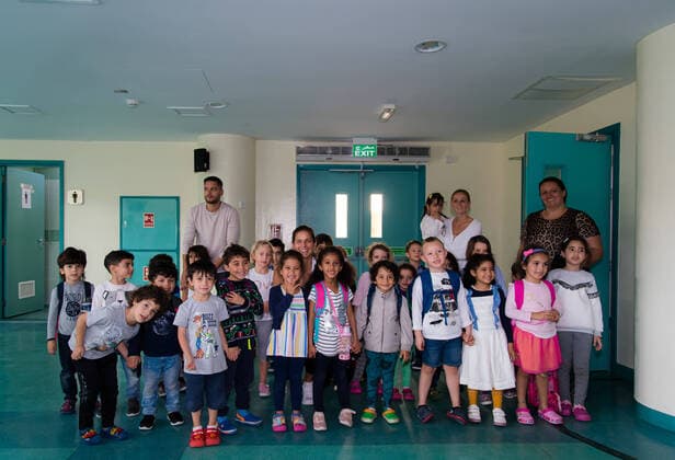 February 23, 2020, Doha, QATAR: Julia Goerges of Germany visits the German International School ahead of the 2020 Qatar Total Open WTA, Tennis Damen Premier 5 tennis tournament 2020 Qatar Total Open, Tennis, Doha, Qatar, Feb 23 - ZUMAa181 20200223_zaa_a181_005 Copyright: xRobxPrangex