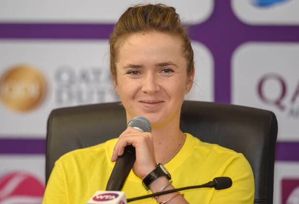 (200223) -- DOHA, Feb. 23, 2020 (Xinhua) -- Elina Svitolina of Ukraine attends a press conference, PK, Pressekonferenz prior to the 2020 WTA, Tennis Damen Qatar Open tennis tournament in Doha, Qatar, Feb. 23, 2020. (Photo by Nikku Xinhua) (SP)QATAR-DOHA-TENNIS-WTA QATAR OPEN 