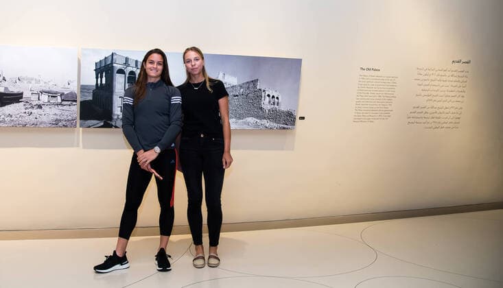 February 23, 2020, Doha, QATAR: Maria Sakkari of Greece & Anett Kontaveit of Estonia visit the Qatar National Museum ahead of the 2020 Qatar Total Open WTA, Tennis Damen Premier 5 tennis tournament 2020 Qatar Total Open, Tennis, Doha, Qatar, Feb 23 - ZUMAa181 20200223_zaa_a181_026 Copyright: xRobxPrangex
