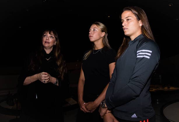 February 23, 2020, Doha, QATAR: Maria Sakkari of Greece & Anett Kontaveit of Estonia visit the Qatar National Museum ahead of the 2020 Qatar Total Open WTA, Tennis Damen Premier 5 tennis tournament 2020 Qatar Total Open, Tennis, Doha, Qatar, Feb 23 - ZUMAa181 20200223_zaa_a181_041 Copyright: xRobxPrangex