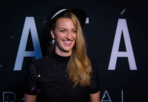 February 23, 2020, Doha, QATAR: Petra Kvitova of the Czech Republic in the photo booth ahead of the players party of the 2020 Qatar Total Open WTA, Tennis Damen Premier 5 tennis tournament 2020 Qatar Total Open, Tennis, Doha, Qatar, Feb 23 - ZUMAa181 20200223_zaa_a181_052 Copyright: xRobxPrangex