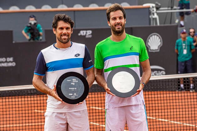 Rio Open RIO DE JANEIRO, RJ - 23.02.2020: RIO OPEN - Salvatore Caruso (ITA) and Federico Gaio (ITA) at the runners-up award valid for the Rio Open 2020 ATP500 doubles final, held at Joquei Clube Brasileiro, in the city of Rio de Janeiro-RJ, this Sunday (23). (Photo: Fabio Leoni Fotoarena) x1880376x  FabioxLeoni