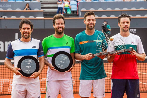 Rio Open RIO DE JANEIRO, RJ - 23.02.2020: RIO OPEN - Champions and runners-up of doubles at the Rio Open 2020 ATP500, held at Joquei Clube Brasileiro, in the city of Rio de Janeiro-RJ, this Sunday (23). (Photo: Fabio Leoni Fotoarena) x1880382x  FabioxLeoni