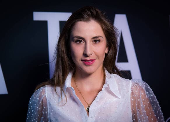 February 23, 2020, Doha, QATAR: Belinda Bencic of Switzerland in the photo booth ahead of the players party of the 2020 Qatar Total Open WTA, Tennis Damen Premier 5 tennis tournament 2020 Qatar Total Open, Tennis, Doha, Qatar, Feb 23 - ZUMAa181 20200223_zaa_a181_182 Copyright: xRobxPrangex
