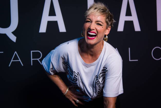 February 23, 2020, Doha, QATAR: Bethanie Mattek-Sands of the United States in the photo booth ahead of the players party of the 2020 Qatar Total Open WTA, Tennis Damen Premier 5 tennis tournament 2020 Qatar Total Open, Tennis, Doha, Qatar, Feb 23 - ZUMAa181 20200223_zaa_a181_226 Copyright: xRobxPrangex