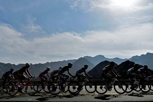 Photo LaPresse - Fabio Ferrari February 24, 2020 Dubai (United Arab Emirates) Cycling UAE Tour 2020 - Dubai Municipality Stage 2 - From Hatta to Hatta Dam - 104,39 miles In the pic:during the race.  Copyright: xLaPresse xFabioxFerrarix