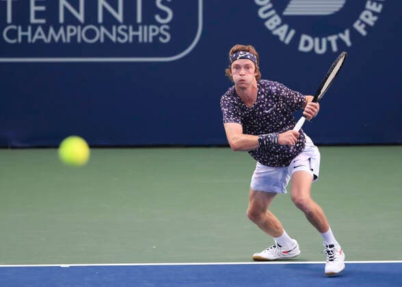 Andrey Rublev Tennis Dubai Duty Free Tennis Championships ATP Dubai Duty Free Tennis Stadium Dubai United Arab Emirates 24 February 2020 Copyright: xJuergenxHasenkopfx