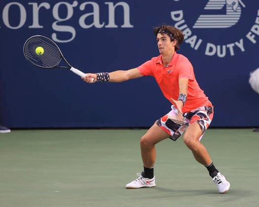 Lorenzo Musetti ITA Tennis Dubai Duty Free Tennis Championships ATP Dubai Duty Free Tennis Stadium Dubai United Arab Emirates 24 February 2020 Copyright: xJuergenxHasenkopfx