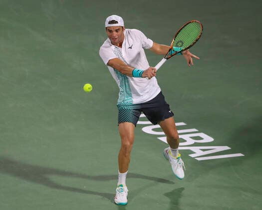Malek Jaziri Tennis Dubai Duty Free Tennis Championships ATP Dubai Duty Free Tennis Stadium Dubai United Arab Emirates 24 February 2020 Copyright: xJuergenxHasenkopfx