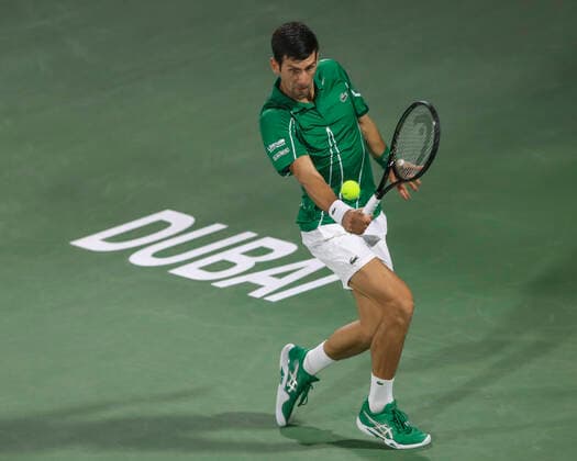 Novak Djokovic SRB Tennis Dubai Duty Free Tennis Championships ATP Dubai Duty Free Tennis Stadium Dubai United Arab Emirates 24 February 2020 Copyright: xJuergenxHasenkopfx