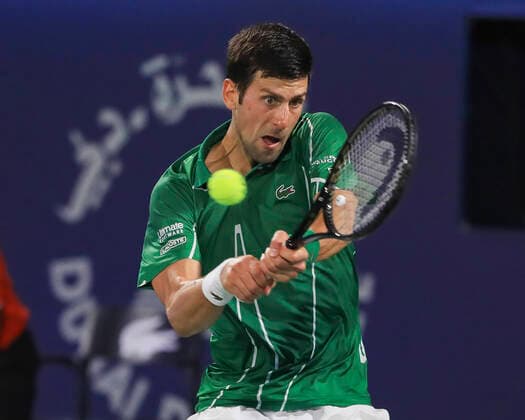 Novak Djokovic SRB Tennis Dubai Duty Free Tennis Championships ATP Dubai Duty Free Tennis Stadium Dubai United Arab Emirates 24 February 2020 Copyright: xJuergenxHasenkopfx