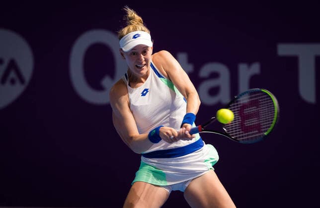 February 24, 2020, Doha, QATAR: Alison Riske of the United States in action during her first round match at the 2020 Qatar Total Open WTA, Tennis Damen Premier 5 tennis tournament against Jennifer Brady of the United States 2020 Qatar Total Open, Tennis, Doha, Qatar, Feb 24 - ZUMAa181 20200224_zaa_a181_021 Copyright: xRobxPrangex