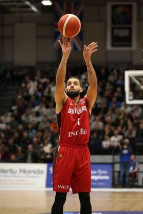 Joshiko Saibou 1 Germany on free throw, England vs. Germany, Basketball, Qualifying Game, EuroBasket 2021, 24 02 2020 Newcastle upon Tyne Newcastle upon Tyne England Copyright: xkolbert-press MatthiasxStickelx