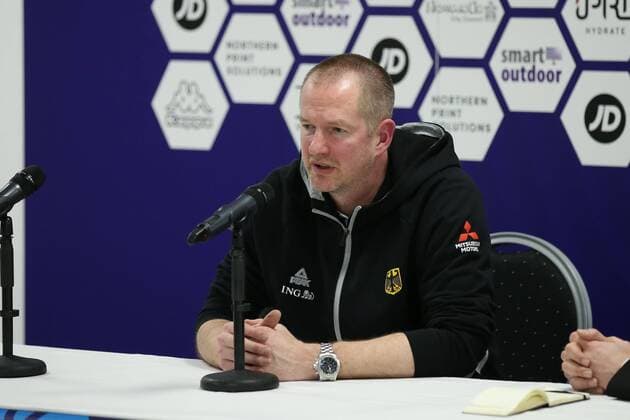National Coach Henrik Roedl Germany after the defeat at the press conference, Great Britain vs. Germany, Basketball, Qualifying match, EuroBasket 2021, 24 02 2020 Newcastle upon Tyne Newcastle upon Tyne Great Britain Copyright: xkolbert-press MatthiasxStickelx