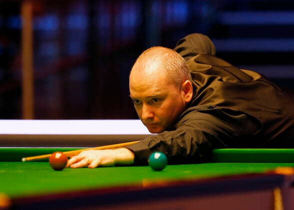 25th February 2020; Waterfront, Southport, Merseyside, England; World Snooker Championship, Coral Players Championship; Graeme Dott (SCO) at the table during his first round match against John Higgins (SCO)  ActionPlus12213884 AlanxMartin