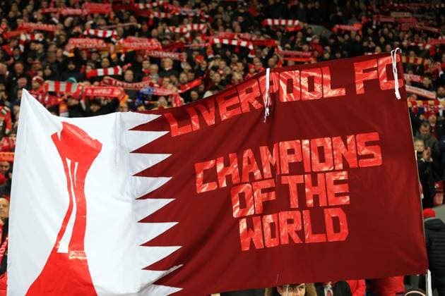 24th February 2020; Anfield, Liverpool, Merseyside, England; English Premier League Football, Liverpool versus West Ham United; Liverpool fans on the Kop display banners and hold scarves aloft - Strictly Editorial Use Only. No use with unauthorized audio, video, data, fixture lists, club league logos or live services. Online in-match use limited to 120 images, no video emulation. No use in betting, games or single club league player publications  ActionPlus12213921 DavidxBlunsden