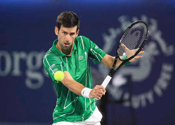 Novak Djokovic SRB Tennis Dubai Duty Free Tennis Championships ATP Dubai Duty Free Tennis Stadium Dubai United Arab Emirates 26 February 2020 Â Copyright: xJuergenxHasenkopfx