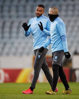 MALMO 20200226 Malmo s Isaac Kiese Thelin (L) and Guillermo Molins during a training session ahead of tomorrow s match in Europa League against Wolfsburg Feb. 26, 2020. Photo Andreas Hillergren TT kod 10600 MALMO SWEDEN x10600x *** MALMO 20200226 Malmo s Isaac Kiese Thelin L and Guillermo Molins during a training session ahead of tomorrow s match in Europa League against Wolfsburg Feb 26, 2020 Photo Andreas Hillergren TT kod 10600 MALMO SWEDEN x10600x,  Copyright: xAndreasxHillergren TTx MALMO EUROPA LEGAUE