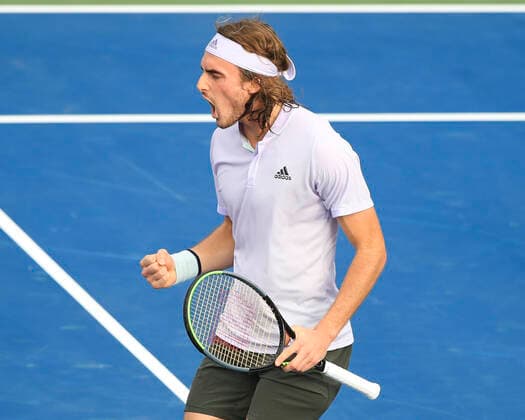 Stefanos Tsitsipas Tennis Dubai Duty Free Tennis Championships ATP Dubai Duty Free Tennis Stadium Dubai United Arab Emirates 26 February 2020 Copyright: xJuergenxHasenkopfx