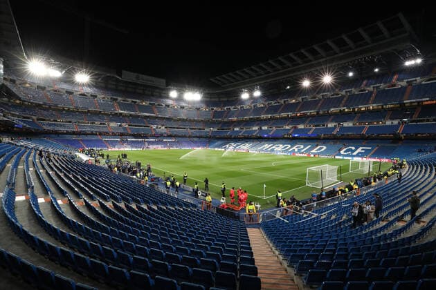 Real Madrid v Manchester City UEFA Champions League A general view of the Estadio Santiago Bernabeu before the start of the UEFA Champions League match at the Estadio Santiago Bernabeu, Madrid Content Not Available For UK Newspapers Copyright: xYannisxHalasx FIL-14163-0065