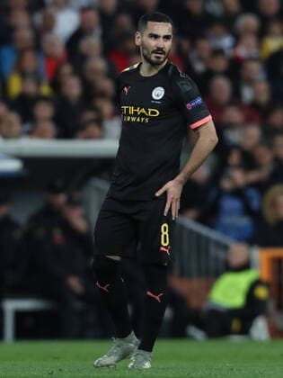Real Madrid v Manchester City UEFA Champions League Ilkay Gündogan of Manchester City during the UEFA Champions League match at the Estadio Santiago Bernabeu, Madrid Content Not Available For UK Newspapers Copyright: xYannisxHalasx FIL-14163-0081