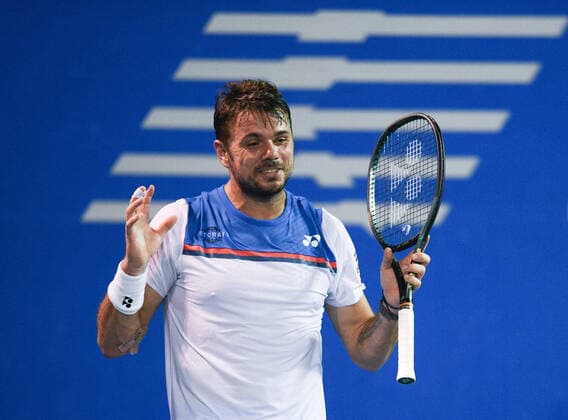 (200227) -- ACAPULCO, Feb. 27, 2020 -- Stan Wawrinka of Switzerland reacts during the men s singles second round match between Stan Wawrinka of Switzerland and Pedro Martinez of Spain at the 2020 ATP, Tennis Herren Mexican Open tennis tournament in Acapulco, Mexico, Feb. 26, 2020. ) (SP)MEXICO-ACAPULCO-TENNIS-ATP-MEXICAN OPEN XinxYuewei 