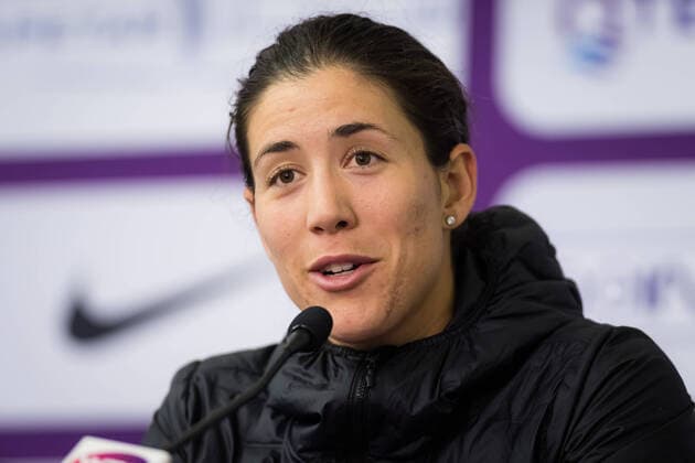 February 27, 2020, Doha, QATAR: Garbine Muguruza of Spain talks to the media at the 2020 Qatar Total Open WTA, Tennis Damen Premier 5 tennis tournament against Dayana Yastremska of the Ukraine 2020 Qatar Total Open, Tennis, Doha, Qatar, Feb 26 - ZUMAa181 20200227_zaa_a181_003 Copyright: xRobxPrangex