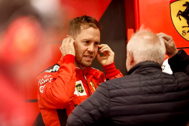 Motorsports: FIA Formula One World Championship, WM, Weltmeisterschaft 2020, Preseason Testing in Barcelona, 5 Sebastian Vettel (GER, Scuderia Ferrari Mission Winnow) and his father Norbert Vettel (GER) Barcelona Spain