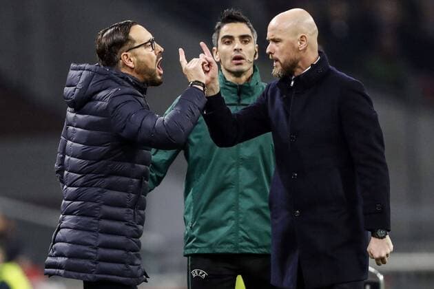 Sport Bilder des Tages (l-r) Getafe CF coach Jose Bordalas, Ajax coach Erik ten Hag during the UEFA Europa League round of 32 second leg match between Ajax Amsterdam and Getafe CF at Johan Cruijff Arena on February 27, 2020 in Amsterdam, The Netherlands UEFA Europa League 2019 2020 xVIxANPxSportx xMauricexvanxSteenxIVx 407428237