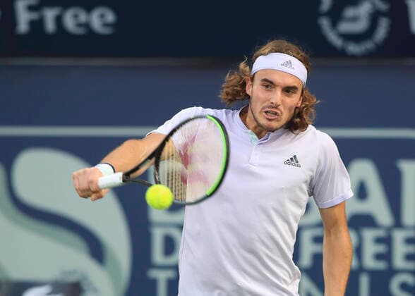 Stefanos Tsitsipas Tennis Dubai Duty Free Tennis Championships ATP Dubai Duty Free Tennis Stadium Dubai United Arab Emirates 28 February 2020 Â Copyright: xJuergenxHasenkopfx
