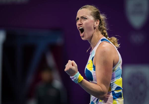 February 28, 2020, Doha, QATAR: Petra Kvitova of the Czech Republic in action during the semi-final of the 2020 Qatar Total Open WTA, Tennis Damen Premier 5 tennis tournament against Ashleigh Barty of Australia 2020 Qatar Total Open, Tennis, Doha, Qatar, Feb 28 - ZUMAa181 20200228_zaa_a181_095 Copyright: xRobxPrangex