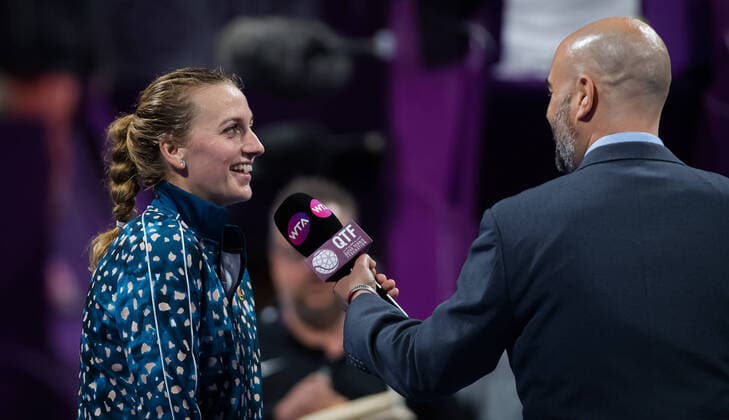February 28, 2020, Doha, QATAR: Petra Kvitova of the Czech Republic after winning her semi-final of the 2020 Qatar Total Open WTA, Tennis Damen Premier 5 tennis tournament against Ashleigh Barty of Australia 2020 Qatar Total Open, Tennis, Doha, Qatar, Feb 28 - ZUMAa181 20200228_zaa_a181_097 Copyright: xRobxPrangex
