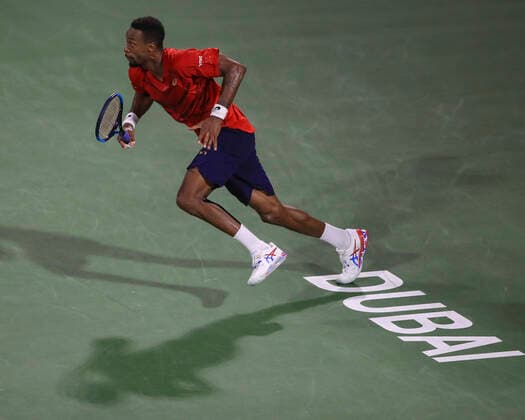 Gael Monfils Tennis Dubai Duty Free Tennis Championships ATP Dubai Duty Free Tennis Stadium Dubai United Arab Emirates 28 February 2020 Â Copyright: xJuergenxHasenkopfx