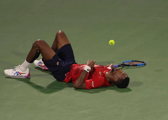 Gael Monfils Tennis Dubai Duty Free Tennis Championships ATP Dubai Duty Free Tennis Stadium Dubai United Arab Emirates 28 February 2020 Copyright: xJuergenxHasenkopfx