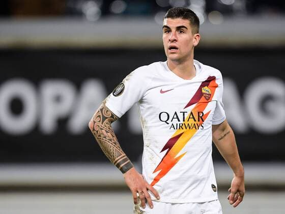 Gianluca Mancini of AS Roma during the UEFA Europa League round of 32 second leg match between KAA Gent v AS Roma at Ghelamco Arena on February 27, 2020 in Gent, Belgium UEFA Europa League 2019 2020 xVIxANPxSportx xGerritxvanxKeulenxIVx 407507277