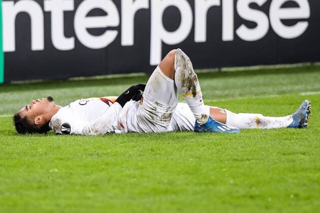 Justin Kluivert of AS Roma during the UEFA Europa League round of 32 second leg match between KAA Gent v AS Roma at Ghelamco Arena on February 27, 2020 in Gent, Belgium UEFA Europa League 2019 2020 xVIxANPxSportx xGerritxvanxKeulenxIVx 407507896