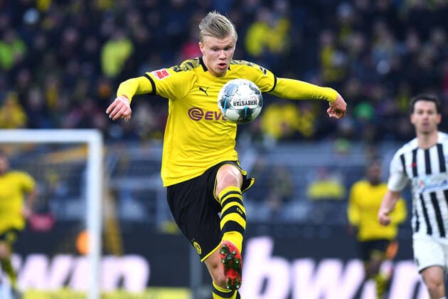 Football 1 Bundesliga 24 matchday Borussia Dortmund SC Freiburg on 29 02 2020 at the Signal Iduna Park in Dortmund Erling Haaland Dortmund DFL regulations prohibit any use of photographs as image sequences and or quasi video xRx