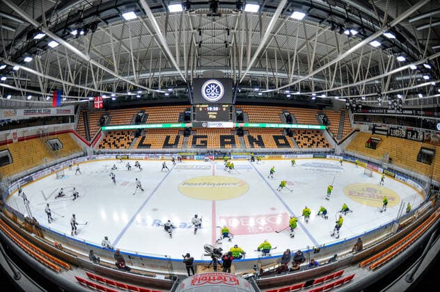 29 02 2020, Lugano, Corner Arena, Ice Hockey NL HC Lugano HC Ambri Piotta, Game played with closed doors Lugano Corner Arena Ticino Switzerland Copyright: xJustPictures.ch AndreaxBrancax