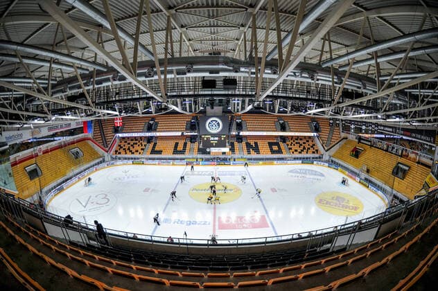 29 02 2020, Lugano, Corner Arena, Ice Hockey NL HC Lugano HC Ambri Piotta, Game played with closed doors Lugano Corner Arena Ticino Switzerland Copyright: xJustPictures.ch AndreaxBrancax