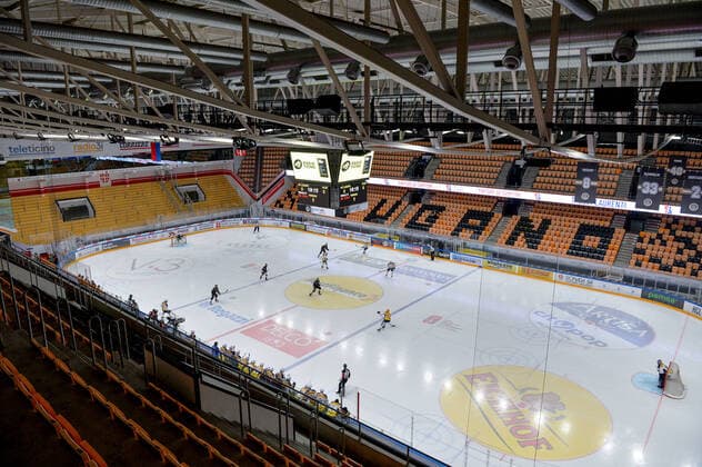 29 02 2020, Lugano, Corner Arena, Ice Hockey NL HC Lugano HC Ambri Piotta, Game played with closed doors Lugano Corner Arena Ticino Switzerland Copyright: xJustPictures.ch AndreaxBrancax