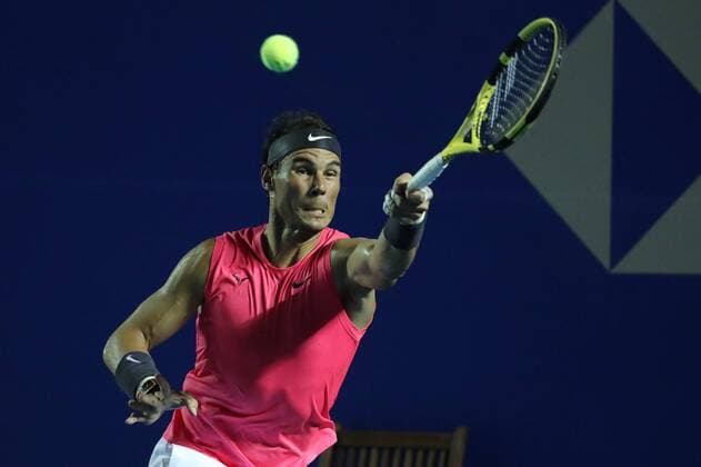 Spanish tennis player Rafael Nadal in action against US Taylor Fritz in the final game of Mexican Open tennis tournament in Acapulco, Mexico, 29 February 2020. Nadal won 6-3 and 6-2. Rafael Nadal vs. Taylor Fritz !ACHTUNG: NUR REDAKTIONELLE NUTZUNG!  Copyright: xDavidxGuzmanx MEX6664 20200301-637186479317601224