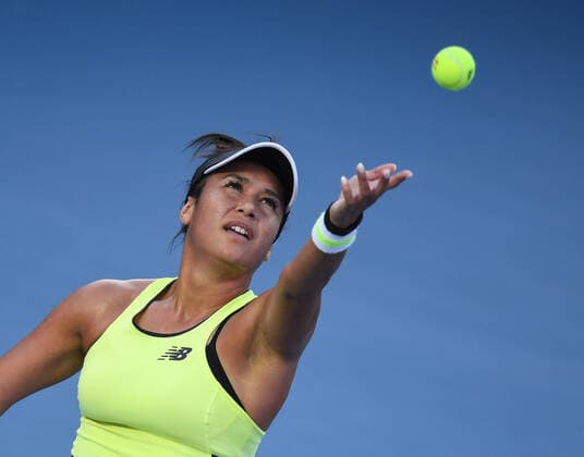 (200301) -- ACAPULCO, March 1, 2020 -- Heather Watson of Britain serves during the women s singles final match between Heather Watson of Britain and Leylah Fernandez of Canada at the 2020 WTA, Tennis Damen Mexican Open tennis tournament in Acapulco, Mexico, Feb. 29, 2020. ) (SP)MEXICO-ACAPULCO-TENNIS-WTA-MEXICAN OPEN-FINALS XinxYuewei 